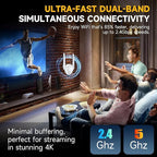 2026 Mesh AX3000 WiFi 6 Extender Signal Booster for Home, Range up to 20K+ Sq.Ft, 3000Mbps Wireless Internet Repeater, Dual Band Signal Amplifier with Gigabit Ethernet Port, 10X Faster WiFi Extender