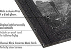 Americanflat Hinged 4x6 Triple Picture Frame with 3 Photo Openings and Polished Glass - Distressed Wood Collage Picture Frames for Tabletop and Wall Display - Hampton Collection - Charcoal Black