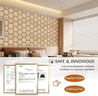 Hexagon Acoustic Wall Panels, Self-Adhesive Sound Absorbing Wall Panel by ARMURO, 4 Pack Covers 19.27 Sq Ft, Peel and Stick Noise Reducing for Home Office Studio Bedroom Wall Decor