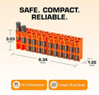Storacell by Powerpax AAA Battery Storage Caddy, Orange - Holds 24 Batteries (Not Included)