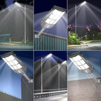 JAYNLT 3000W Solar Street Lights Outdoor,6500K 298000LM Highest Lumen Solar Parking Lot Lights,Waterproof Duks to Dawn Solar Flood Security Lights Motion Sensor for Yards, Driveways