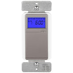 TOPGREENER Digital Astronomic Timer Switch, 7-Day Programmable Sunrise Sunset, Single Pole or 3-Way, Neutral Wire Required, 120VAC, UL Listed, TGT01-H-NK, Nickel