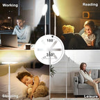 LED Floor Lamp, 3600LM Bright Standing Lamp 350W Equivalent with 2700K-6500K Stepless Dimming, Modern Torchiere Room Lamp with Remote/Touch Control, 69" Tall Lamp for Living Room Bedroom Office(White)