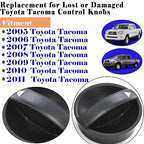 Tacoma HVAC Heater Control Knob Compatible with 2005-2011 Toyota Tacoma Dials Blower Temperature Air Flow Control Switch Knob 65551820A 758695
