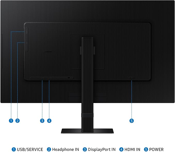 SAMSUNG 27-Inch ViewFinity S7 (S70D) Series 4K UHD High Resolution Monitor with HDR10, Multiple Ports, Easy Setup Stand, Advanced Eye Care, LS27D702EANXGO, 2024