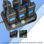 SAMCOM Six Way Charger Multi Unit Rapid Gang Charger Station with Removable AC Adapter Compatible with FPCN30A Walkie Talkie and Battery (1 Pack)