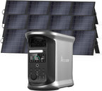 AMPACE Andes 1500 Power Station 2400W(Surge 3600W) Solar Generator with 3x200W Solar Panels, 1462Wh Solar Power Station, 1800W A-Boost Fast Charging, APP Control, Emergency Power for Home Use