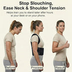Full Back Posture Corrector for Women & Men – Pull-Back System Posture Brace – Wide Soft Straps, Breathable Mesh, Adjustable Support for Slouching, Rounded Shoulders & Upper Spine Pain Relief