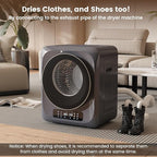 VCJ Portable Dryer for Laundry, 12lbs Clothes Dryer with 6 Drying Modes & 8H Timer, LED Display 850W Front Load Compact Electric Dryer for Apartment, RVs, Dorms