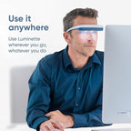 luminette 3 Light Therapy Glasses - Wearable Light Therapy Lamp - Natural Relief for Sleep Problems, Seasonal Mood Disorders & Jet lag - Portable Daylight Lamp - 300,000 Satisfied Users (Blue)