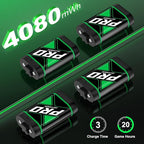 Upgraded Charger for Xbox One Controller Battery Pack with Four USB C Xbox Rechargeable Battery Pack Series X|S, One S/One X/Elite Controller Charger Station Accessories