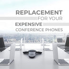 Skywin Bluetooth Conference Speaker with Microphone, Portable Wireless Speaker for Office Desk, Computer, and Laptop, Bluetooth Microphone for Conference Room, Home Office, and PC, Smart Speakerphone