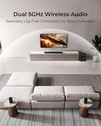 ULTIMEA Skywave X50 5.1.4ch Wireless Surround Sound System for TV, 760W Professional Sound Bar w/Dolby Atmos, 2 Wireless Surround Speakers & 8" Subwoofer, GaN Amplifier, 4K HDR Pass-Through, HDMI eARC