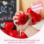 JOYIN 15 PCS Valentines Day Heart Shaped Stress Relief 3“ Balls for Kids Party Favors, School Classroom Exchange Prizes Gift