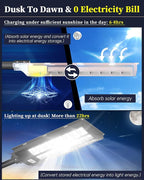 Gefolly SL-8600W Solar Street Light Outdoor, Wide Angle 680000LM Commercial Parking Lot Light Dusk to Dawn 6500K Flood Security IP67 with Motion Sensor Lamp for Yard, Basketball Court