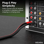 GearIT 14 AWG Speaker Cable with Banana Plugs 14Ga Banana Wire for Bi-Wire Bi-Amp HiFi Surround Sound