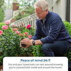 ADT Medical Alert Plus - in-Home Medical Alert System for Seniors - Cellular 4G Coverage, 600ft Pendant Range, Home Temperature Monitoring, 24/7 U.S. Based Monitoring (Black Wristband)