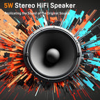 Wake Up Light Sunrise Alarm Clock for Kids, Heavy Sleepers, Bedroom, White Noise Sound Machine with 5W Stereo Bluetooth Speaker, 25 Natural Sounds, Dual Alarms, 17 Color Night Lights, Ideal for Gift
