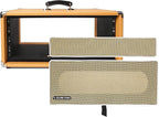 Sound Town Vintage 4U Amp Rack Case, 12.5" Depth with Rubber Feet, Dust Cover, Kickstand, Orange (STVRC-4OR)