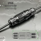 Junction Box Cable Connector Waterproof Cable Connector 2 Way with 3 Pin Electrical Junction Box Connectors 22-10 AWG 32A Ø4-9mm Wire (5 Pack)