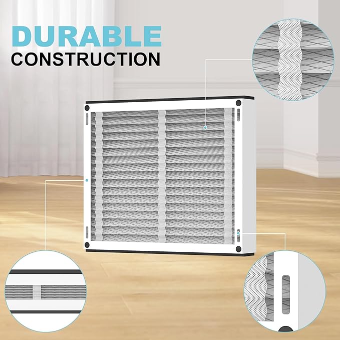 (3-Pack) 410 Replacement Filter Compatible with April-Aire Whole House Air Purifier 1410, 1610, 2410, 2416, 3410, 4400, MERV 10, 16 x 28 x 4 Air Filter Replacement