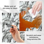 Wall Panels Peel and Stick，PVC Imitation Artificial Marble Tiles Sticker，20 pcs 23.6" L x 11.8" W，Heat-Resistant Backsplash Tile，Ideal for Kitchen Bathrooms Living Rooms Bedrooms.