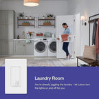 Lutron Maestro Motion Sensor Light Switch Indoor for Bathroom, Garage, Laundry Room, Closet, Occupancy Sensor Light Switch, Single-Pole, No Neutral, MS-OPS5M-BL
