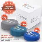 Vertex Weighted Cushion Forward Head Posture Corrector for Women Men - 3 Size Options Neck Workout Equipment Set - Head Neck Straightener Back Alignment for Home - No straps needed