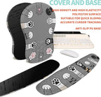 KUOSGM 2-in-1 Ergonomic Set, Wave Rise Keyboard Wrist Rest and Massage Bulge Slope Mouse Pad Wrist Support, Cushion Memory Foam Integrated to Relieve Wrist Pain, Cute Cat Paws