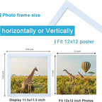 TKYGU 12x12 Picture Frame Set of 3, white Wooden Frame 12by12 Square Wall Gallery Poster Photo frame with Durable Shatter Resistant Plexiglass for Wall Hanging best gift