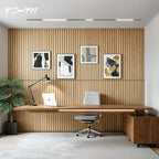 TO-TH Wood-Look Acoustic Wall Panels, 10 Pack 47.2” x 23.6” Sound Panels, Decorative Wood Panels for Wall Sound Dampening Panels for Home, Office, Basement, Teak with Mitered Edges