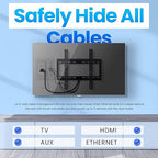 Inara in Wall Cable Management Kit – Recessed Outlet to Hide TV Cords & Wires, Power Bridge Mounting Concealer, TV Cord Hider for Wall Mounted TV & Cable Pass Through, in-Wall Hidden Back Cover