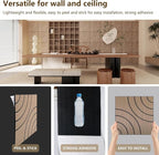 ARMURO 4 Packs Acoustic Wall Panels - Self-Adhesive 3D Wood Slat Wall Panel- Peel and Stick Sound Absorbing Panels for Noise Reducing - Feature Wall Decor for Home & Office