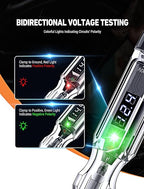 Automotive Test Light, Heavy Duty 5-90V Digital LED Electrical Tester, Circuit Tester with 140 Inch PU Spring Wire, Voltage Tester Pen for Checking Vehicle Car Truck Motorcycle Boat