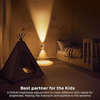 L LOHAS LED Night Lights Plug into Wall, Night Light Projector, Dusk to Dawn Sensor, Rotating White Nightlight for Kids, Soft White Ambient Lighting for Bathroom, Gaming Room, Gifts,1 Pack