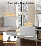 Landeagle Convection Infrared Space Heaters for Large Room, 1500W Electric Heater with Thermostat, 24H Timer,360° Whole-Room Heating, Heaters with Tip-over & Overheat Protection for Indoor Use(32IN)