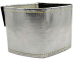 Xinhan (Silver,Black) Aluminum and Fiberglasss Heat Shielding Universal Starter Heat Shield 7 X 24in and 5.5 x 17in Wrap Self Attaching (Silver, 5.5IN x 17IN)