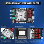 Audio Amplifier Board, ZK-1602T Bluetooth 5.0 Power Amp for Home Speakers 2.0 Channel 160W+160W Stereo Mini Amplifier Module TDA7498E Chip W/TB, USB, AUX, DC 15-36V