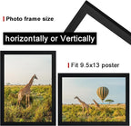 TKYGU 9.5 x13 Picture Frame Set of 5, Black Wooden Frame 9.5x13 Wall Gallery Poster Photo frame with Shatter Resistant Plexiglass,Horizontal and Vertical Formats for Wall Hanging best gift
