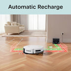 SereneLife Automatic Robot Vacuum Cleaner and Mop Combo, Pro Edition with Upgraded Battery, Extreme Suction, Internal Water Tank - Smart App Control, Ideal for Pet Hair, Carpet and Hard Floors, White