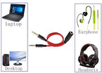 zdyCGTime 3.5mm AUX Headphone Y Splitter Cable 4-Pole 3.5mm AUX Female to 3-Pole 2x3.5mm Male Headset Mic & Stereo Audio Cable for PC Computer and Old Version Laptop Y Audio Flat Cable (20CM) (Red)