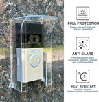 Transparent Plastic Doorbell Rain Cover , All Models Waterproof Protector Shield For Ring 1/2/3/4/2020/Pro/Pro 2/ Video Doorbells