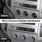 4 Pack - 2nd Gen Tacoma Accessories AC Knob Upgrade - 2005,2006,2007,2008,2009,2010,2011,2012,2013,2014,2015 Tacoma Climate Control Dial Mods Set - for Toyota Interior Replacement Kit