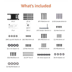 Amazon Basics Full Motion TV Wall Mount with Horizontal Post Installation Leveling for 32 to 86 inch TVs, Black