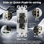 ThunderWay 3 Way Matte White Light Switch with Cover Plate, 15A 120/277 V Three Way Decorative Paddle Switches, Self-Grounding, Residential and Commercial Grade, UL Listed, 10 Pack