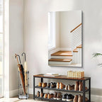 CILIBER Frameless Mirror, 24x40 Inch Rectangle Bathroom Mirrors for Wall, Upgraded Shatterproof Large Vanity Mirror Over Sink with Polished Edge for Bathroom, Bedroom, Living Room and Entryway