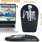 BOCHEERY Ergonomic Mouse Pad Wrist Support,Upgrade Mousepad with Massage Design,Non-Slip PU Base Desktop Mouse Pads for Pain Relief, Computer, Office & Home,12 x 8 in（F-Black Human Skeleton）