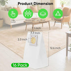 LBLVBNEWD 16 Pack IB600 HEPA Vacuum Bags for Kenmore Intuition Upright Vacuum Cleaner - Compatible with Kenmore Intuition Vacuum Bags BU4018 BU4020 BU4021 BU4022 BU4050