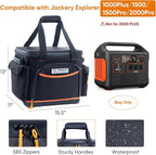 FRECOLSH Travel Carrying Case Compatible with Jackery Explorer 1500, Portable Power Station Storage Case with Water- proof Bottom and Pocket for Jackery Accessories Solar Generator, Storage Bag Only