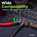GEARit 8 Gauge Wire (10ft - Red Translucent) Copper Clad Aluminum CCA - Primary Automotive Wire Power/Ground, Battery Cable, Car Audio Speaker, RV Trailer, Amp, Electrical 8ga AWG 10 Feet